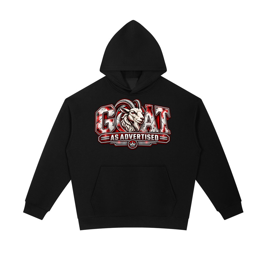 GOAT As Advertised Heavyweight Hoodie – Black