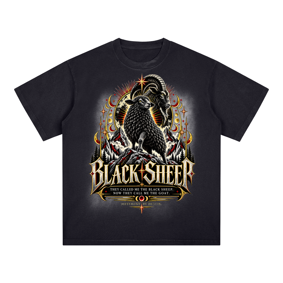 Black Sheep Square Patch Washed Tee