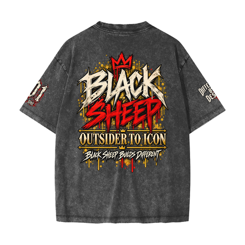 Black Sheep Heavyweight Snow Washed Tee