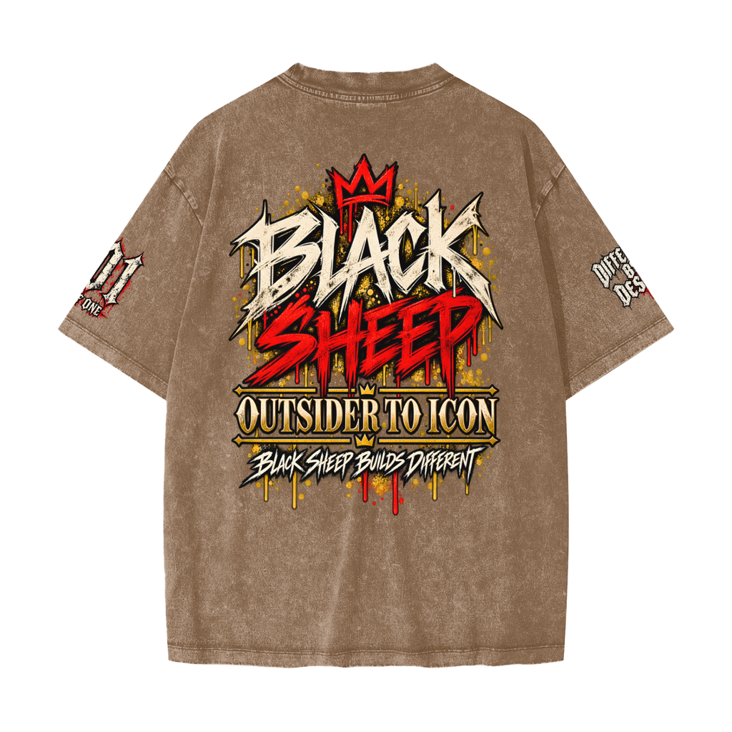 Black Sheep Heavyweight Snow Washed Tee