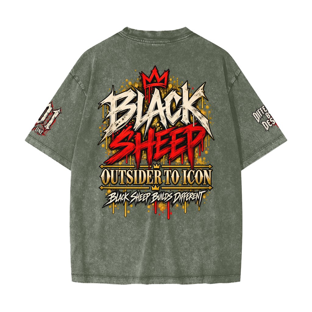 Black Sheep Heavyweight Snow Washed Tee