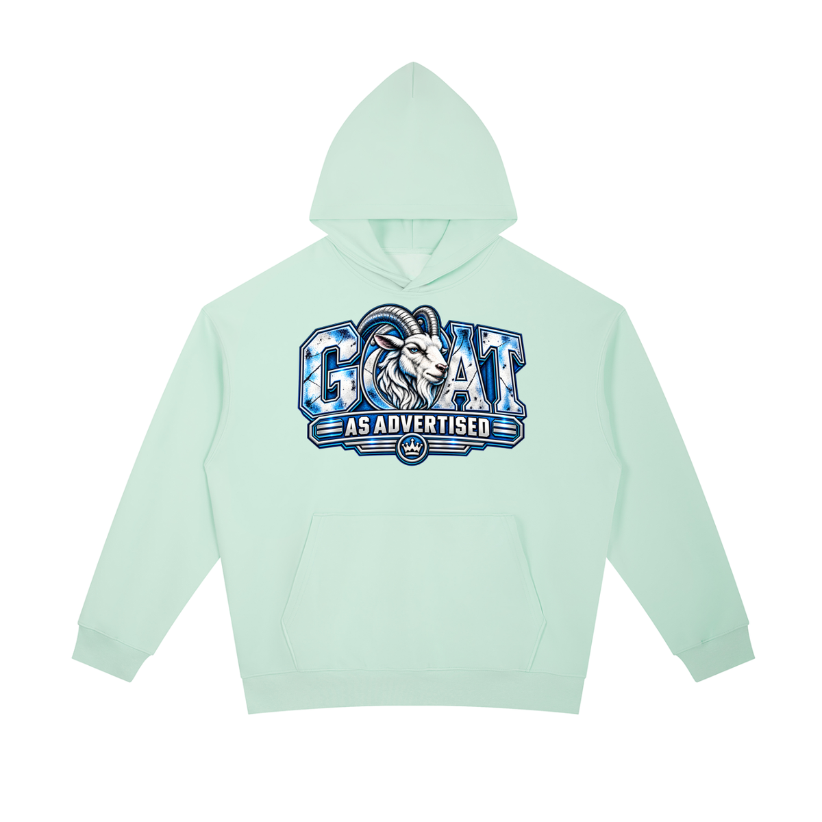 GOAT As Advertised Heavyweight Hoodie – Water Blue