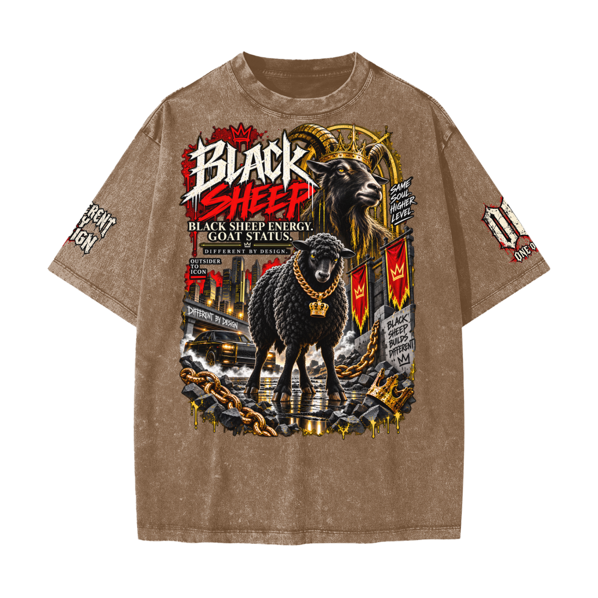 Black Sheep Heavyweight Snow Washed Tee